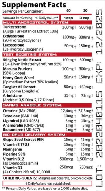 Concealed Labs Mass 900 60 caps anabolic stack - GIGACULT