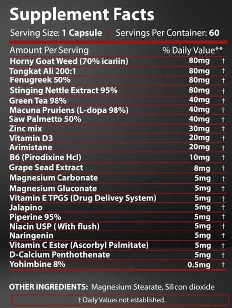 Core Labs Vamp Juice 60 caps testosterone booster - GIGACULT