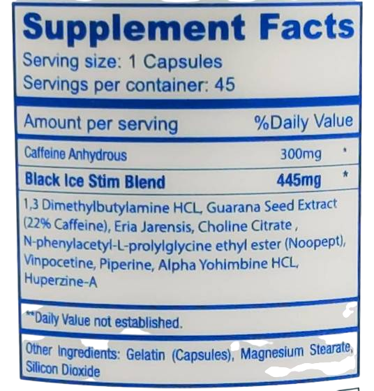 E.T. Labz Black Ice 45 caps - GIGACULT