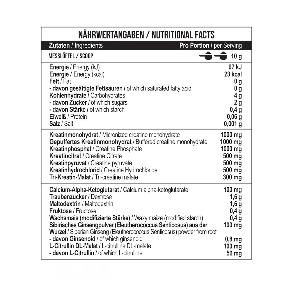 MST® Creatine Kick – 7 - in - 1 Creatine Complex for Power, Mass & Endurance (300 g) - GIGACULT
