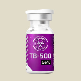 Nucleon Nutrition TB-500 5 mg peptide for recovery and regeneration in a vial.