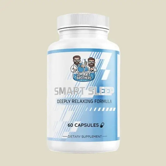 Smart Brothers SMART SLEEP dietary supplement bottle for deep, restorative sleep with 60 capsules.