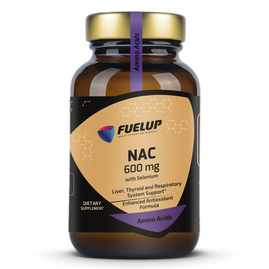 FuelUp NAC 600 mg with Selenium 60caps  – Antioxidant &amp; Cellular Support