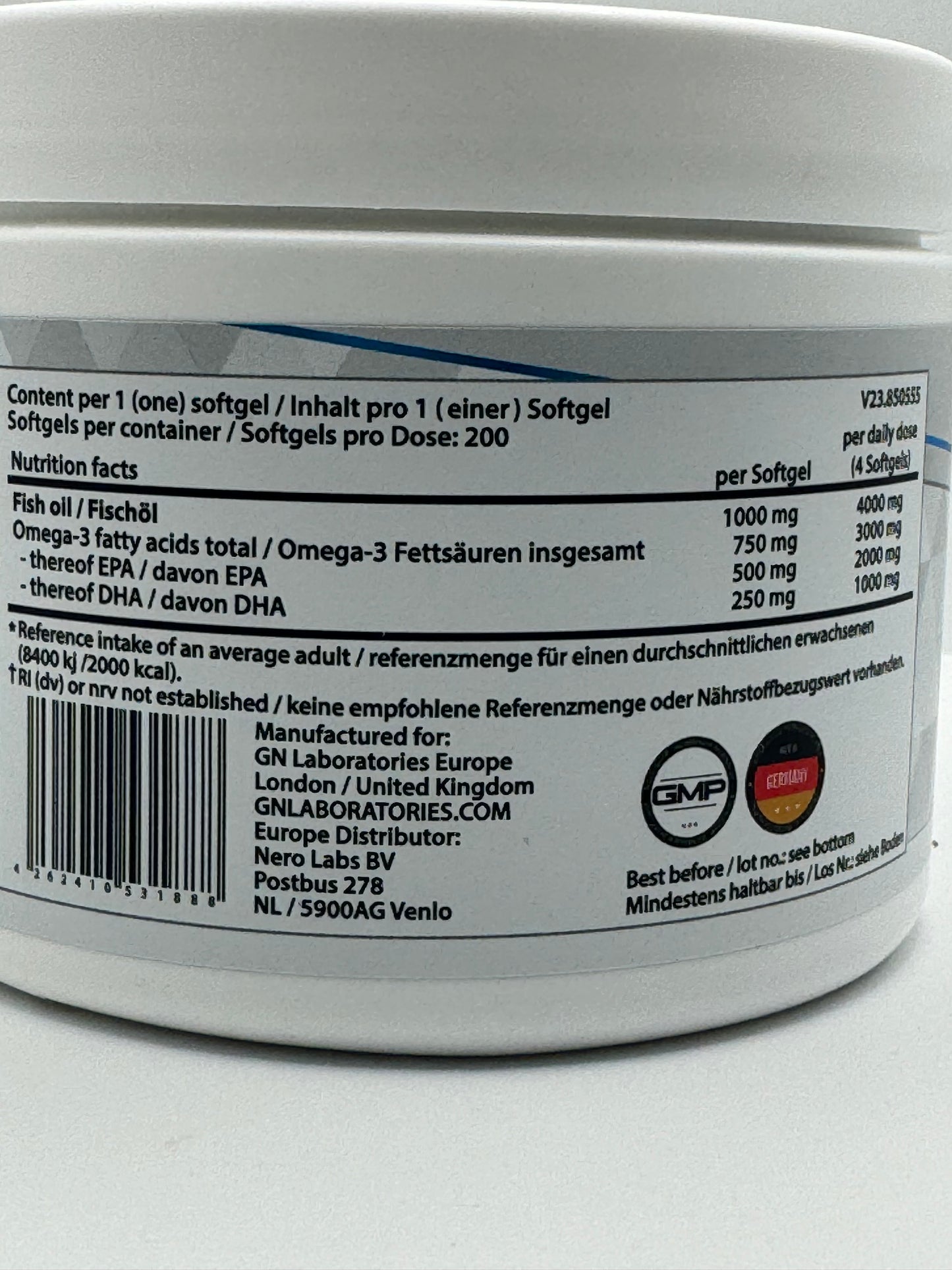 GN Laboratories Triglyceride Omega 3 Sport Edition · 200 Softgels