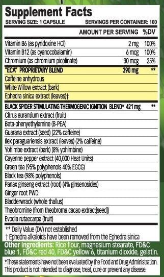 Cloma Pharma Black Spider 100 caps - GIGACULT