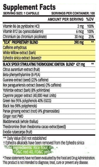 Cloma Pharma Black Spider 100 caps - GIGACULT