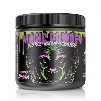 Shadow Labs Magic Powder – Extreme Pre-Workout tub featuring a unique design and bold label for extreme energy.