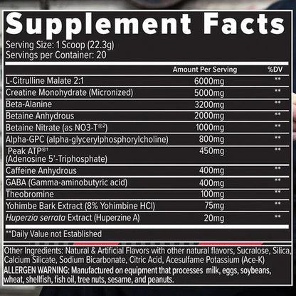 Finaflex WRN PWO 448g pre - workout booste - GIGACULT