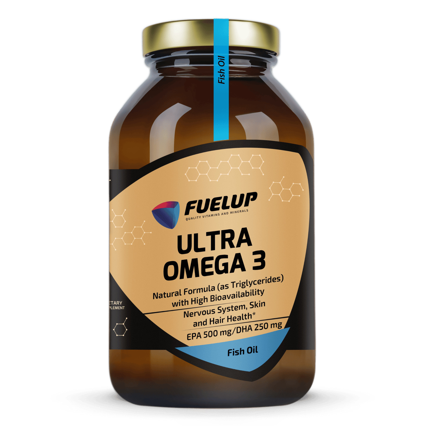FuelUp Ultra Omega 3 fish oil – high-bioavailability omega 3 fish oil in a bottle for better health.