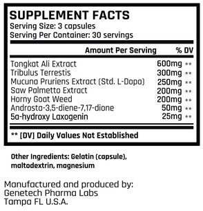 GeneTech Pharma Labs P.C.T RX Hardcore 90 caps - GIGACULT