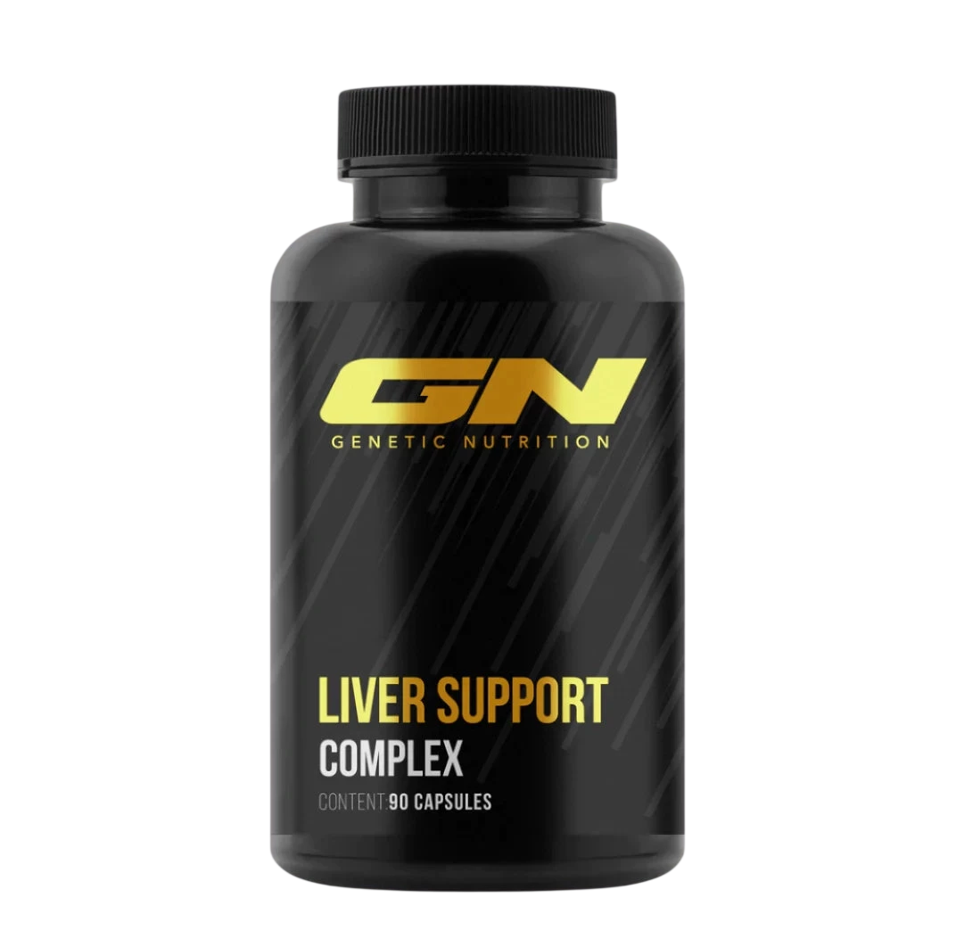 Genetic Nutrition Laboratories Liver Support Complex bottle containing 90 capsules for liver health support.