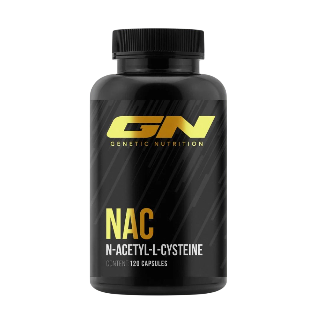 Genetic Nutrition Laboratories N-Acetyl L-Cystein supplement bottle with 120 capsules