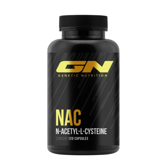 Genetic Nutrition Laboratories N-Acetyl L-Cystein supplement bottle with 120 capsules