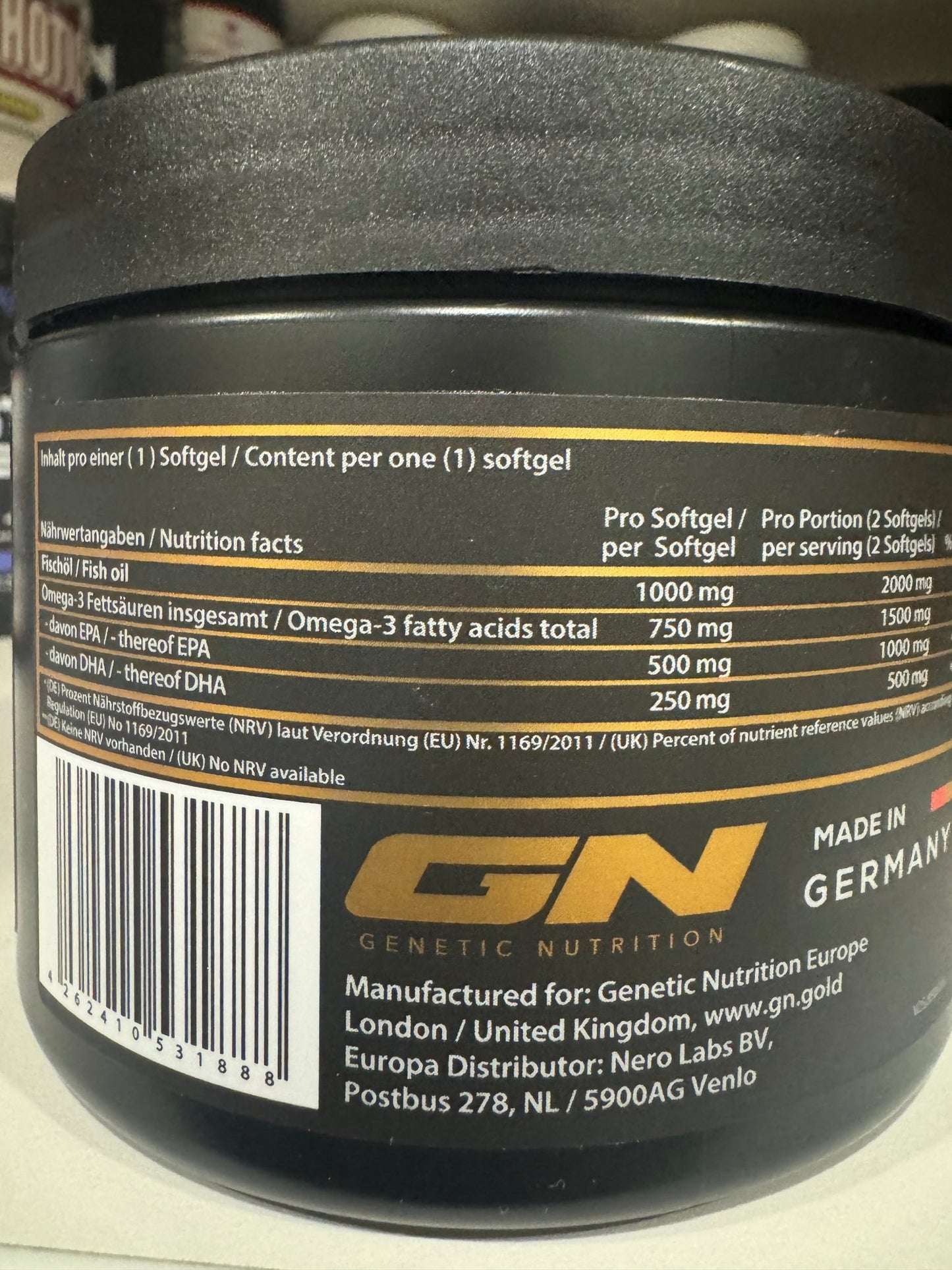 GN Laboratories Triglyceride Omega 3 Sport Edition · 200 Softgels - GIGACULT