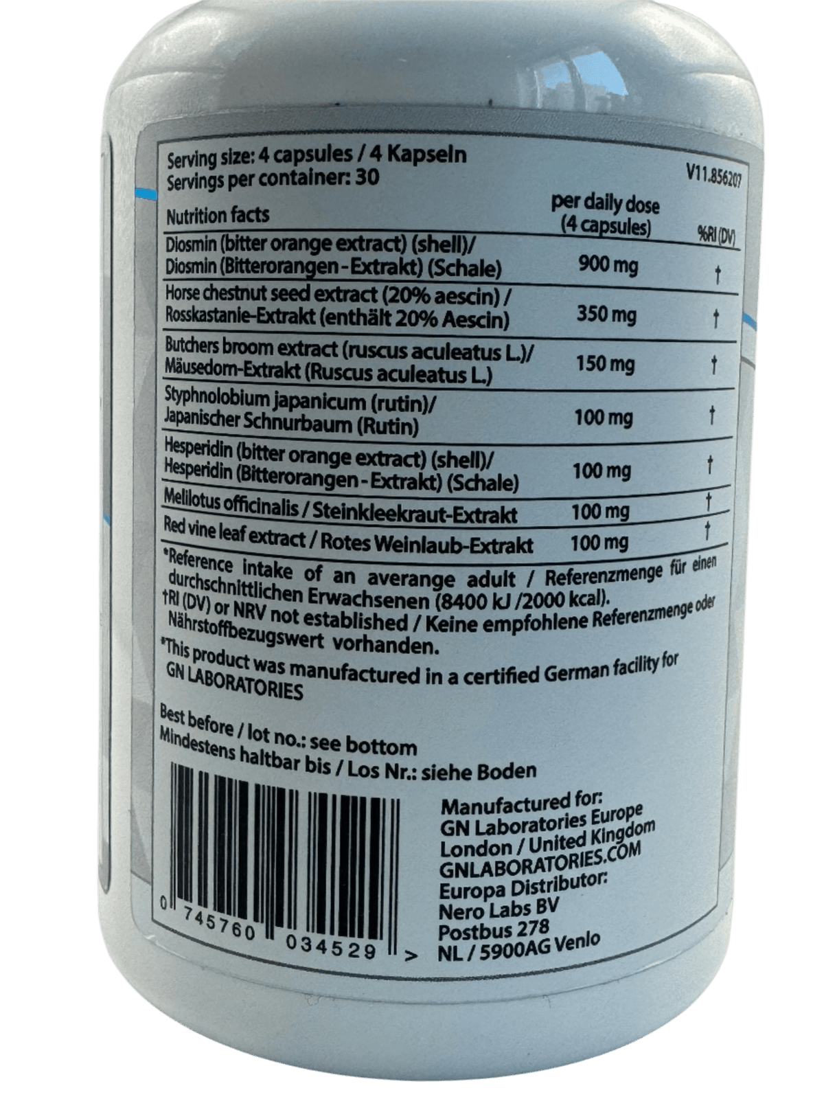 GN Laboratories Vein Support Complex - 120 capsules - GIGACULT