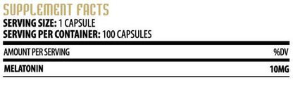 Hammer Labz Melatonin Max 10mg 100 caps - GIGACULT