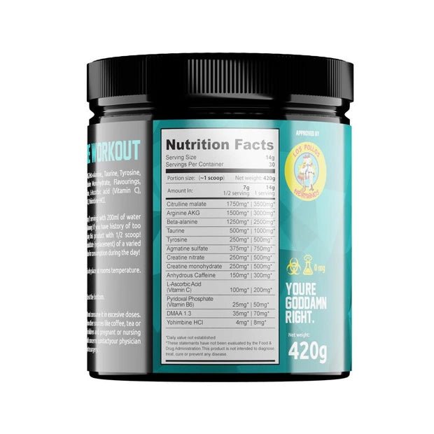 Heisenberg Pre - Workout 420g strong pre - workout - GIGACULT