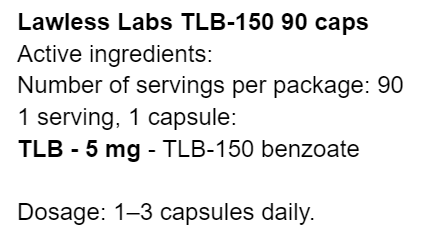 Lawless TLB Rad - 150 90 caps - GIGACULT