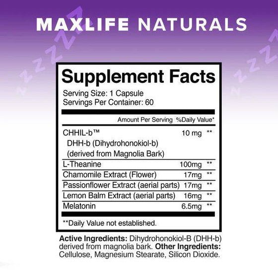 MaxLife Night Chill 60 caps / supplement for sleep - GIGACULT