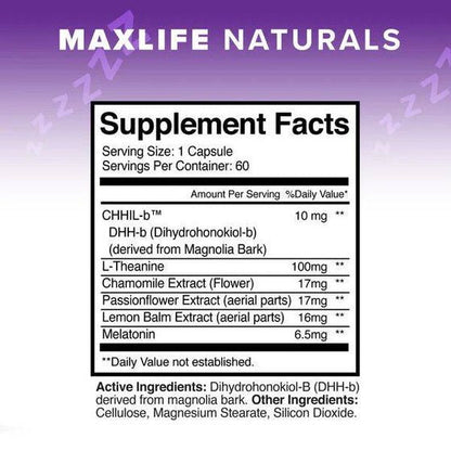 MaxLife Night Chill 60 caps / supplement for sleep - GIGACULT