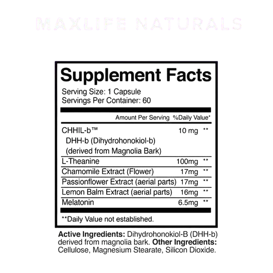 MaxLife Night Chill 60 caps / supplement for sleep - GIGACULT