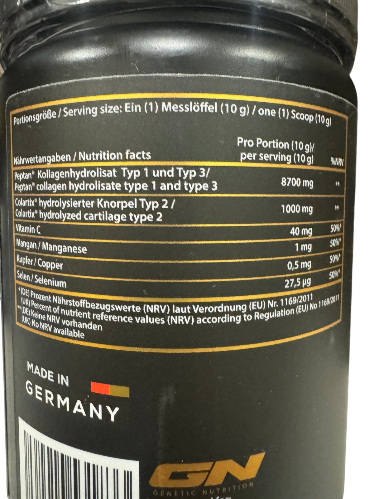 Genetic Nutrition Laboratories Peptan Collagen Peptides
