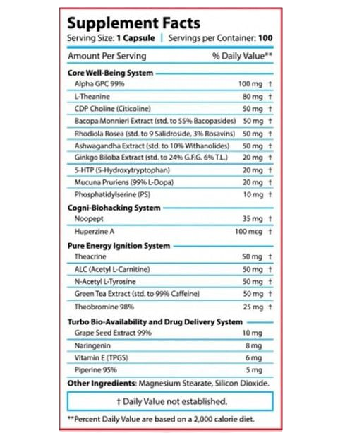 Revange Nutrition Noopept RX Pro 100 caps strong memory booster - GIGACULT