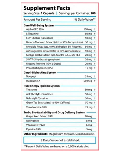 Revange Nutrition Noopept RX Pro 100 caps strong memory booster - GIGACULT
