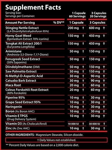 Revange Nutrition Test Restore 60 caps - GIGACULT