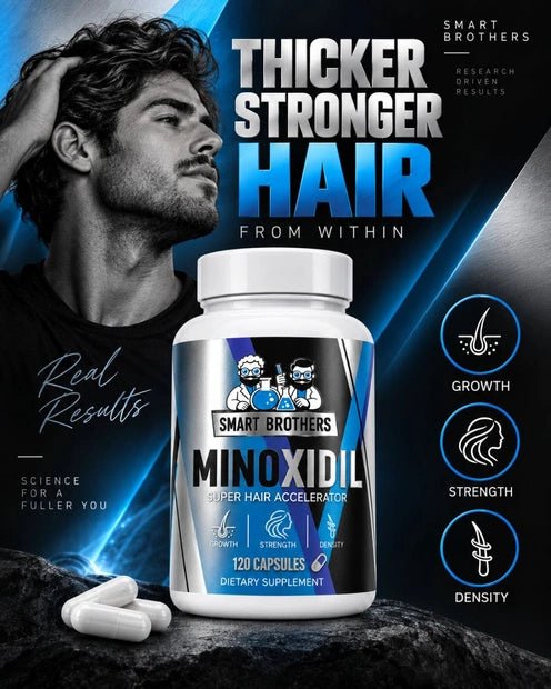 Smart Brothers Minoxidil 1 mg–120 caps | Advanced Hair Growth Support - GIGACULT